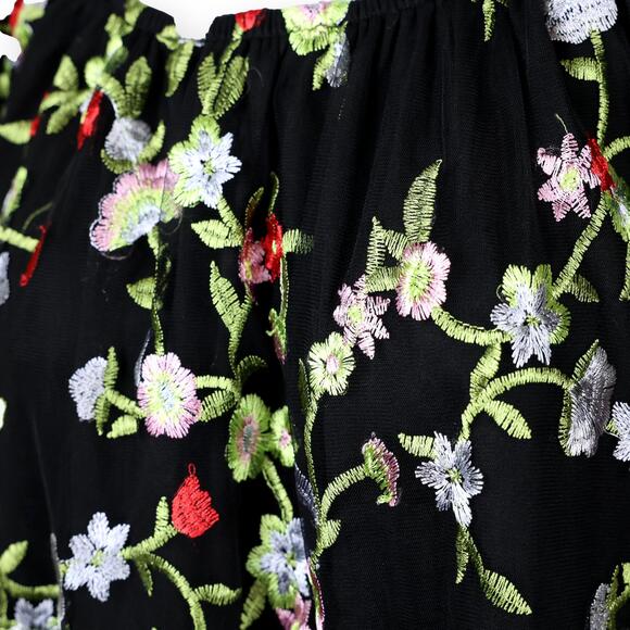 Kimchi Blue Black MIni Embroidery Shift Dress S - Picture 6 of 9